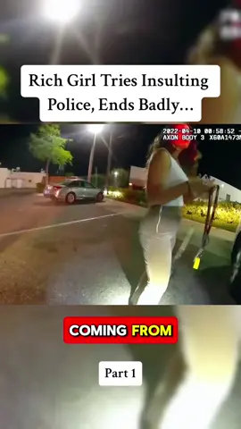 Rich Girl Tries Insulting Police, Ends Badly… #cops #police #fyp #girls #rich #policeoftiktok #truecrime #crime #viral 