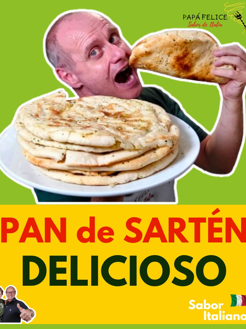 🇮🇹 Pan de sartén rápido.¡Fácil y Delicioso! ✅ Ingredientes para 8 panes - 900 g harina de trigo - 300 ml leche temperatura ambiente - 300 ml agua temperatura ambiente - 20 g sal - 20 g levadura fresca - aceite de oliva extra virgen al gusto - perejil al gusto #papáfelice #papáfelicerecetas #pancasero #panfácil #recetasitalianas #papafelicerecetas #cocinaconpapáfelice #comidaitaliana #cocinaconmigo #cocinacontiktok