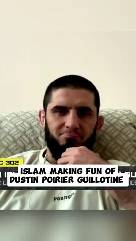 ISLAM MAKHACHEV MAKING FUN OF DUSTIN POIRIER GUILLOTINE 💀 #islammakhachev #dustinpoirier #khabib_nurmagomedov #chaelsonnen #danielcormier #UFC #interview #foryoupage 