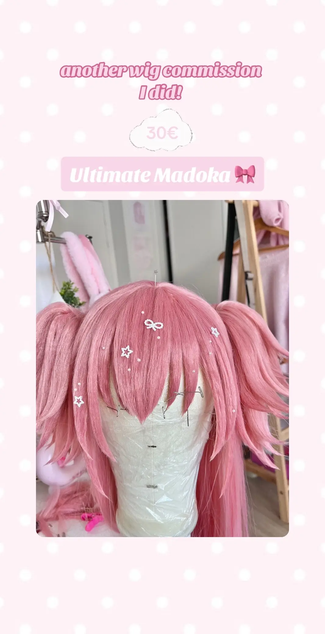 I loved making it 🫶🏻 - #wig #wigcommission #madoka #madokamagica #puellamagicamadoka #ultimatemadoka #madokawig #commission #cosplay #cosplaywig #fy #fyp #foryou #foryoupage  