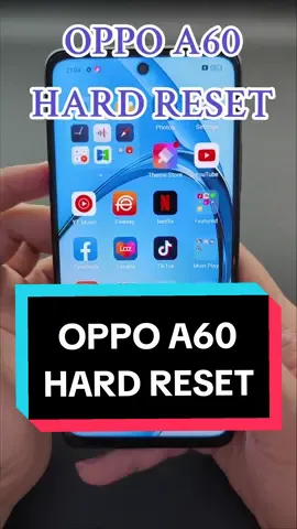 OPPO A60 HARD RESET #oppo #hardreset #android #smartphone #shortvideo 