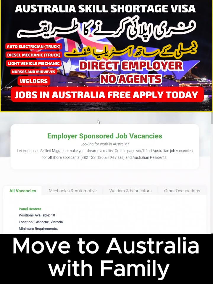 Australia Sponsorship Jobs Visa | Australia work permit visa 2024 | Jobs In Australia Free Apply Today #australia #australiaworkvisa #sponsorshipvisa #jobsinaustralia #australiaworkpermit #australiafamilyvisa
