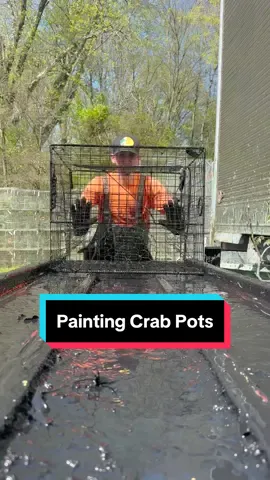 Painting Crab Pots #bodkinpointseafood #fvsoutherngirl #youaintnocrabber #Maryland #crabbing #chesapeakebay #seafood #SmallBusiness #commercialfishing #crabber #DIY #crab #crabfishing #buylocal #maintenance #canitcatch #crabbingseason #boat