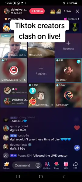 Tiktok Creators Clash On Live!! #foryoupage #viral #boxbattles #tiktoklive #drama #evilqueen #dg #tiktokdrama #fyp #1million #foryoupage 