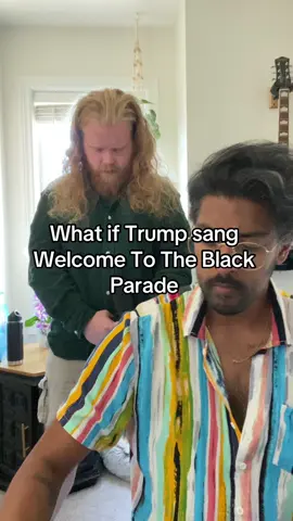 Trump singing Welcome To The Black Parade hits different. #trump #trumpimpression #funny #bits #welcometotheblackparade #cover #coversong #mychemicalromanceedit 