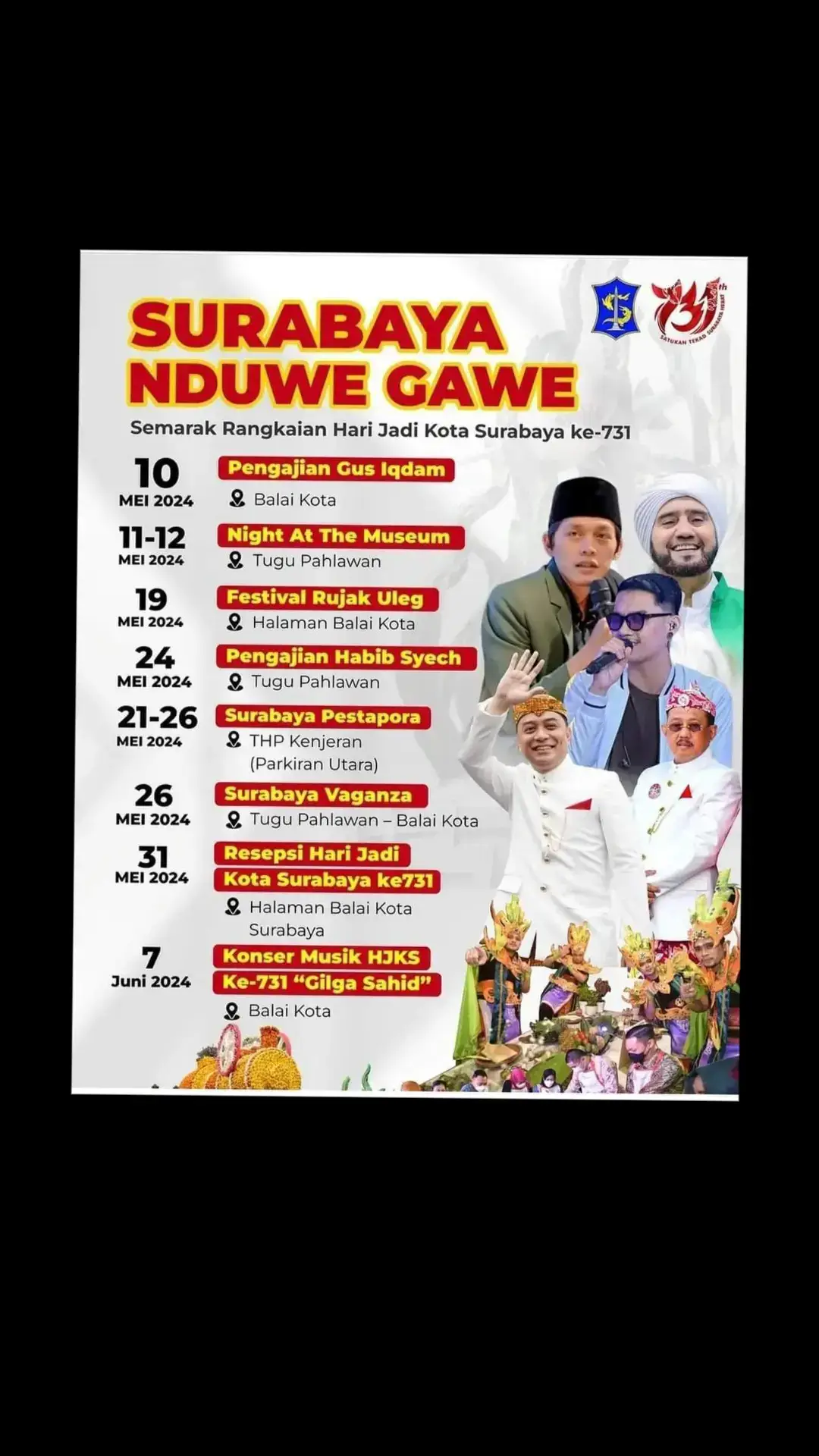 yuk jangan lewatkan.... Rame rame ke Balai kota SURABAYA....