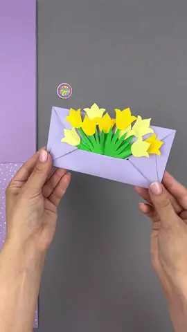 DIY envelope for Mother’s Day 💐 @Moi.Toi.art #envelope#mothersday#giftidea#creetengcard#giftdiy#origamidiy#surpizeformon
