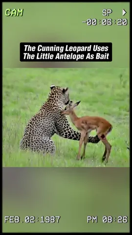 The cunning leopaed uses the little antelope as bait. #wildanimals #animals #foryou 