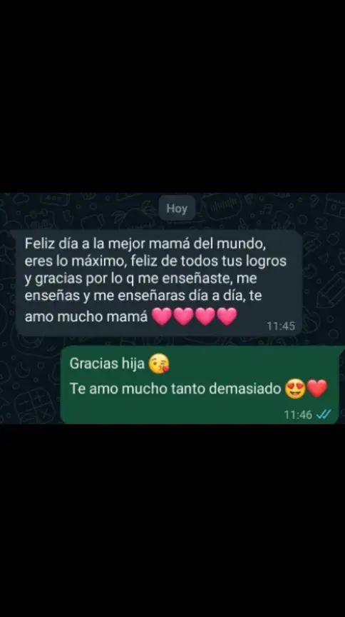 Hermoso mensaje de mi Panchi❤️ #hija #diadelamama #diadelamadre 