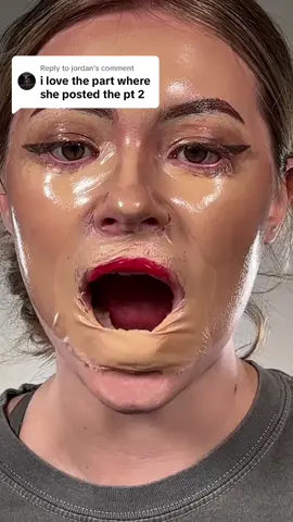 Replying to @jordan well this worked out better than expected #makeupchallenge #peeloffmakeup #creatorsearchinsights #makeupremoval 