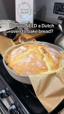 If you dont have a dutch oven to bake your bread in, i found that a ceramic casserole dish or the Always Pan 2.0 works great! Gifted by Our Place #breadmakingforbeginners #artisanbreadathome #breadbaking 