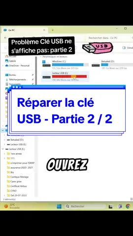 Réponse à @eleararprudent Réparer une clé USB qui refuse de s'afficher ou déconne #viral  #part2 #astuce #usb 