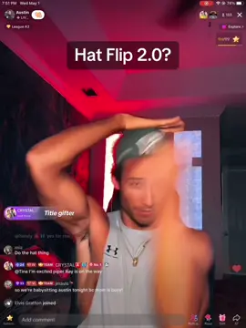 Hit them with part two son… Who wants Austin to bring back the iconic hat flip?! #Auslie #AustinArmstrong #AllieSchnacky #ThatsSoAuslie 