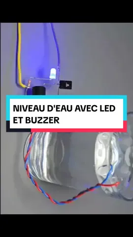 Niveau d'eau avec de simples composants et facile à fabriquer . Allumage d'une Led et effet sonore a la détection de l'eau. #montage #tension #transistor #electronic #DIY #niveau #fuite #led #buzzer 