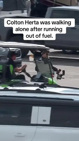 When you run out of fuel, your buddy picks you up in a golf cart. #indycar #racing #Motorsport 