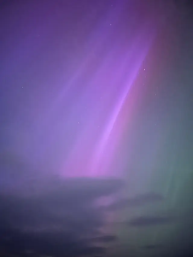 #northernlights #auroraborealis #beachfront #southshields #uk 