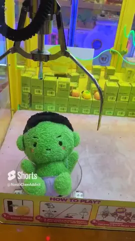 Baby Hulk. #clawmachine #clawmachinewin #plushies #avengers #hulk #arcade #fypシ #foryoupage #fyp 