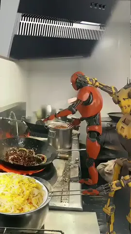 Robots cooking🤖 👉follow @AI Jobs for more #robot #aiart #fyp 
