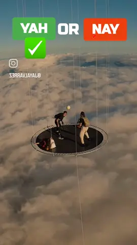 Yay or Nay?! would you play football high in the clouds? #stunts #football 