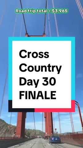Replying to @Oscar Rodriguez Day 30 of seeing how much a cross country road trip cost FINALE! Started in Orlando Florida made my way to San Francisco California then drove to the airbnb to say with my family for a week hope y’all enjoyed the 30 part series!!