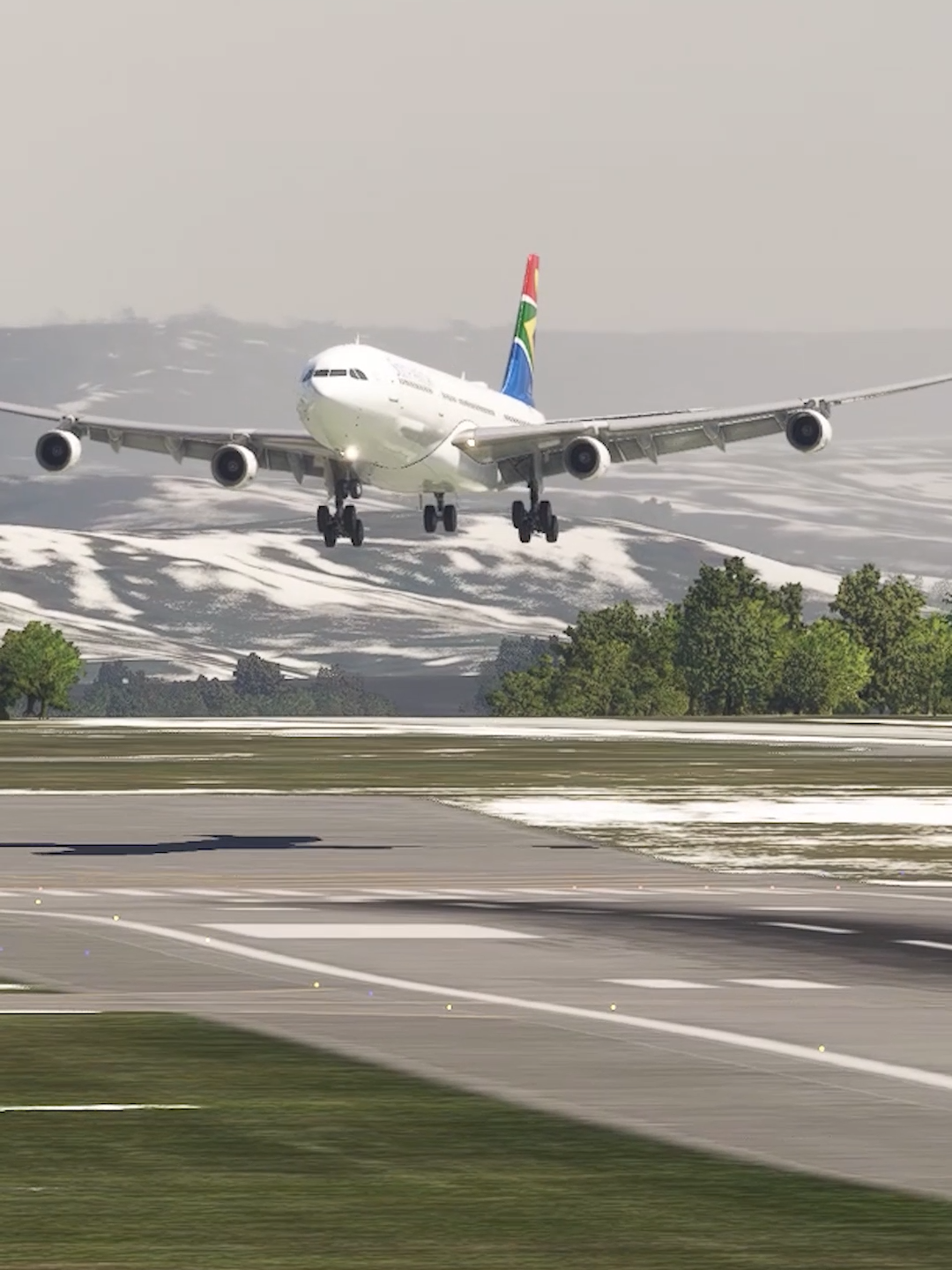 Airbus A340 face strong wind #msfs2020#a340 #airbusa380  #aviation #airlines #boeing  #a320 #airbus #aircrash #airplane #landing #msfs #microsoftflightsimulator #flight #flightsimulator #boeing #crosswindlanding #strongwind #crosswindlanding #pilot #aircrash #airbus