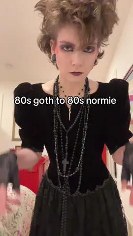 someone said i should do asmr but i dont like talking to the camera #80sgoth #80sfashion #80shair #80smakeup #tradgoth #altfashion #grwm #asmr 