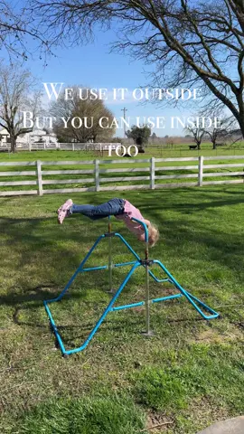Who else is getting all the things the keep their kids entertained for summer break!? We love this gymnastics bar! #summeractivitiesforkids 