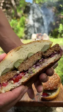 Meatball Sandwich in tbe Forest 😍🔥 #meatballs #sandwich #outdoorcooking #cookingasmr #Recipe 