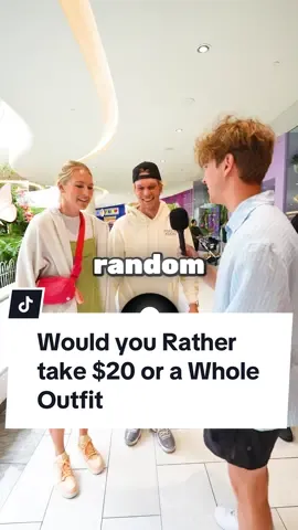 Would you rather take $20 or have a stranger pick out an outfit for you? #americandreammall #mall #manonthestreet #interview #publicinterview 