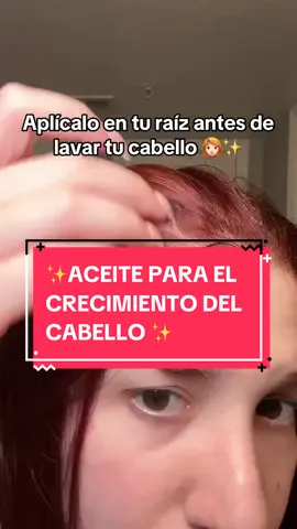 ACEITE PARA EL CRECIMIENTO DEL CABELLO 👩🏻‍🦰‼️..  #cabellosano #cabellolargo #hairtok #hair #cabellosaludable #tipsdebelleza #tipsdebelleza #aceitesparaelcabello #crecimientodelcabello #pelolargo #preshampoo #shampoo #haircuttutorial #tips 