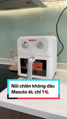 Săn được em này 1🍠 đúng hời luôn đáng tiền thật sự. Nồi chiên không dầu Masuto đẹp xỉu nha mọi người, sử dụng tiện lắm vì có mặt kính giúp quan sát thực phẩm bên trong, dung tích 6L nướng được cả con gà luôn đó, múc thoyyy  #noichienkhongdau #masuto #nauan #dungcunhabep 