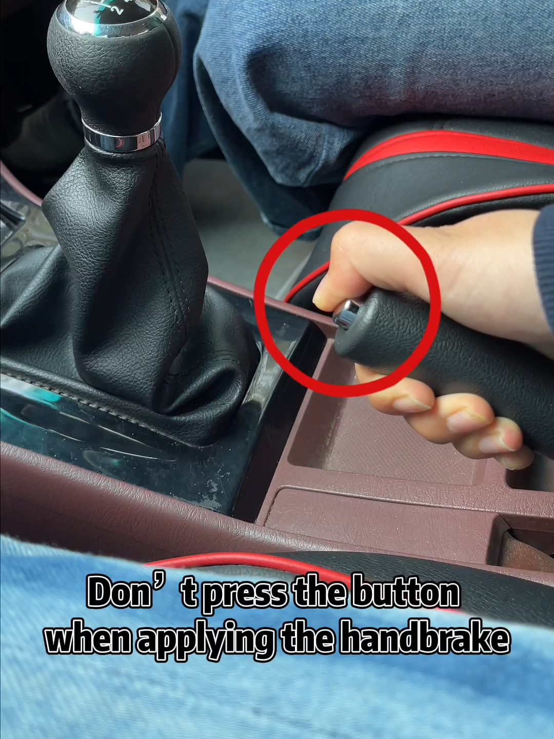 Do not hold down the button when applying the handbrake.#driving #skills #tips #knowledge #fpy