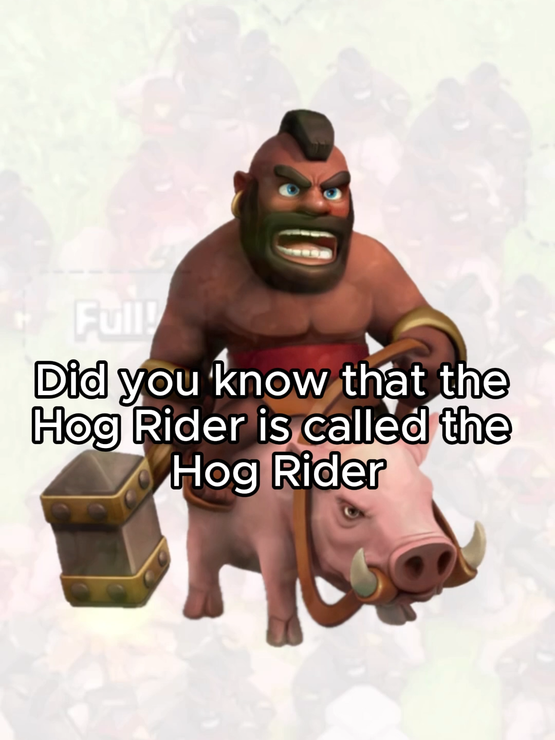 Here's an interesting fact about the Hog Rider! We bet you didn't know it 😎 #clashofclans #clash #hogrider #supercell #gaming