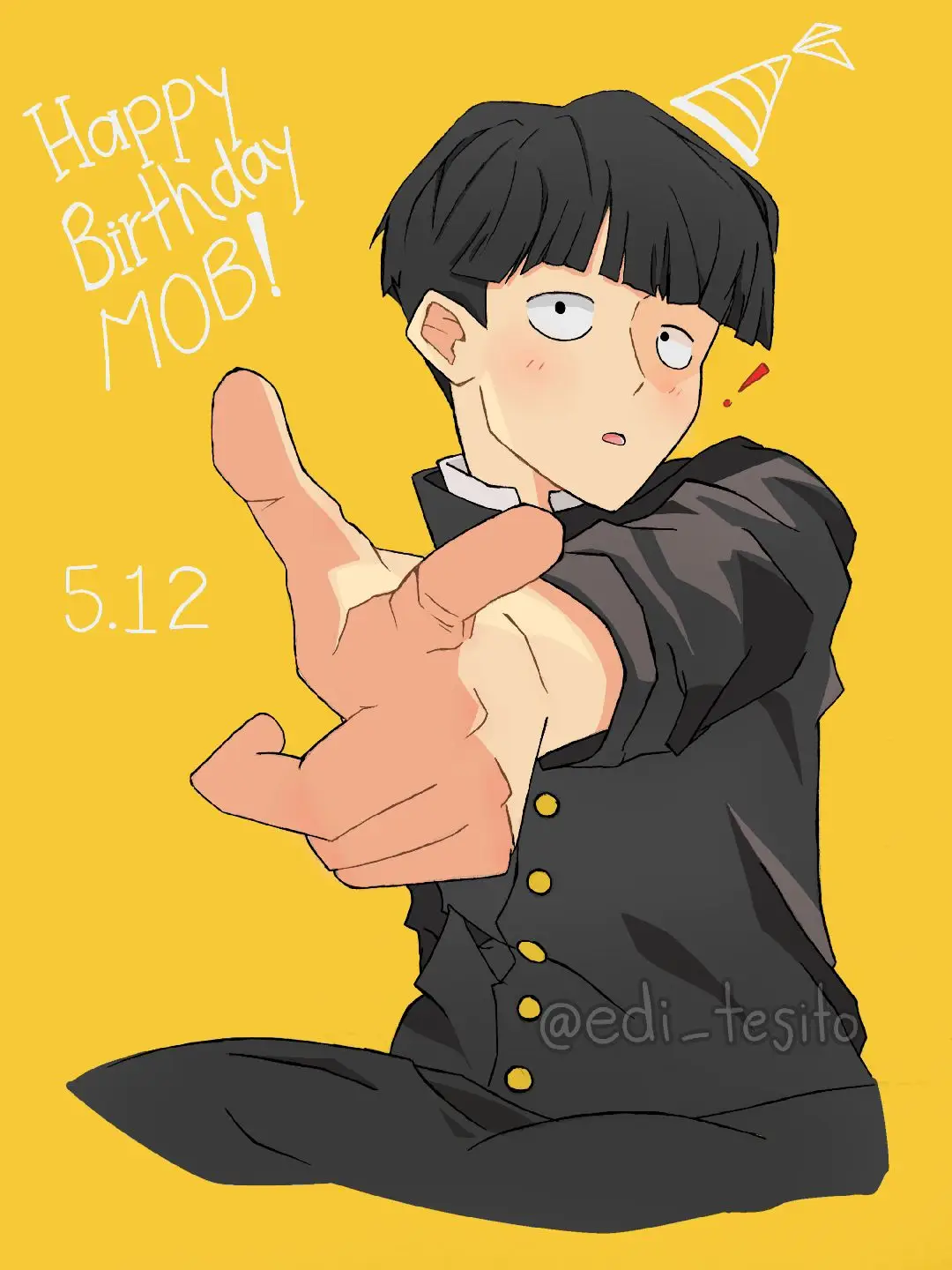 En mi país aún son las 11, así que todavía es el cumpleaños de Mob (se me pasó hacerle su dibujo) #mobpsycho100 #shigeokageyama #mp100 #mob #fanart #may12  ##影山茂夫誕生祭2024 #porfaquienleaestodigaperaylosigo #fyp #reigenarataka 