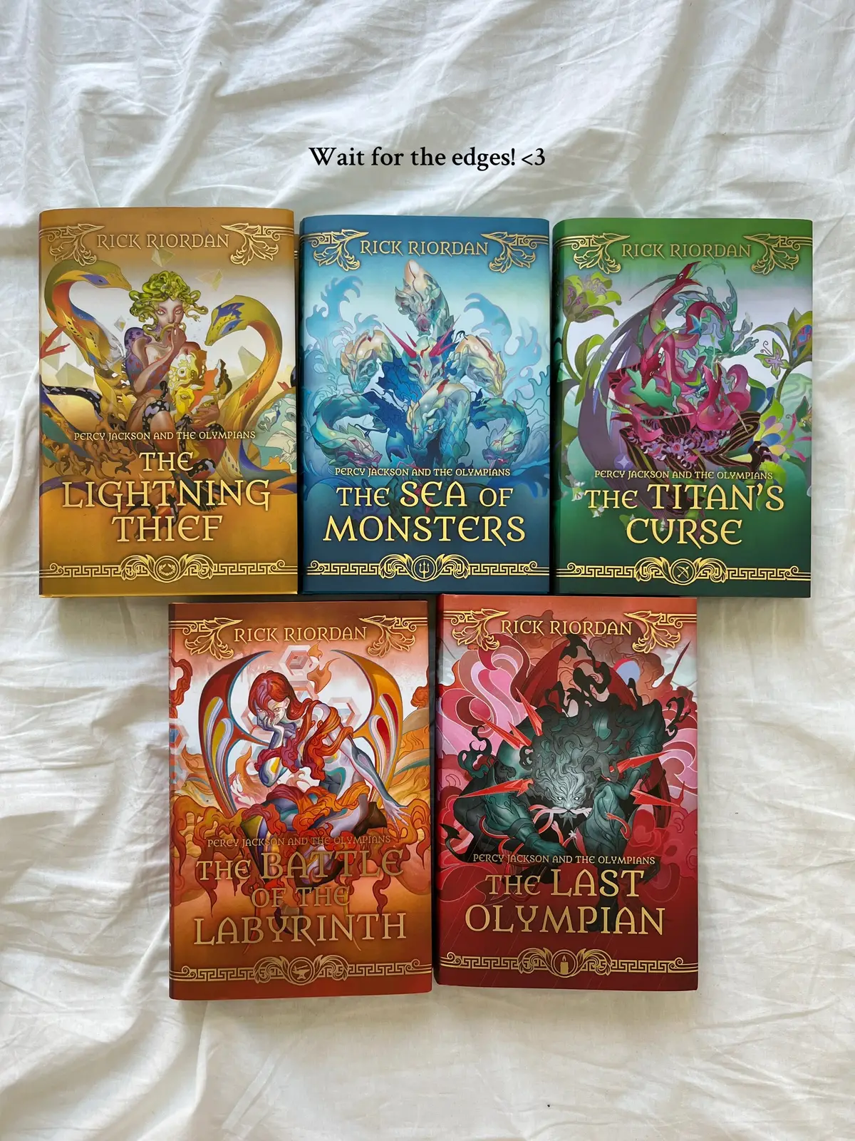 I wanted to cry when I opened the package . . . . #percyjackson #percyjacksonandtheolympians #rickriordan #halfbloods #illumicrate #BookTok #specialeditionbooks #bookcollection 