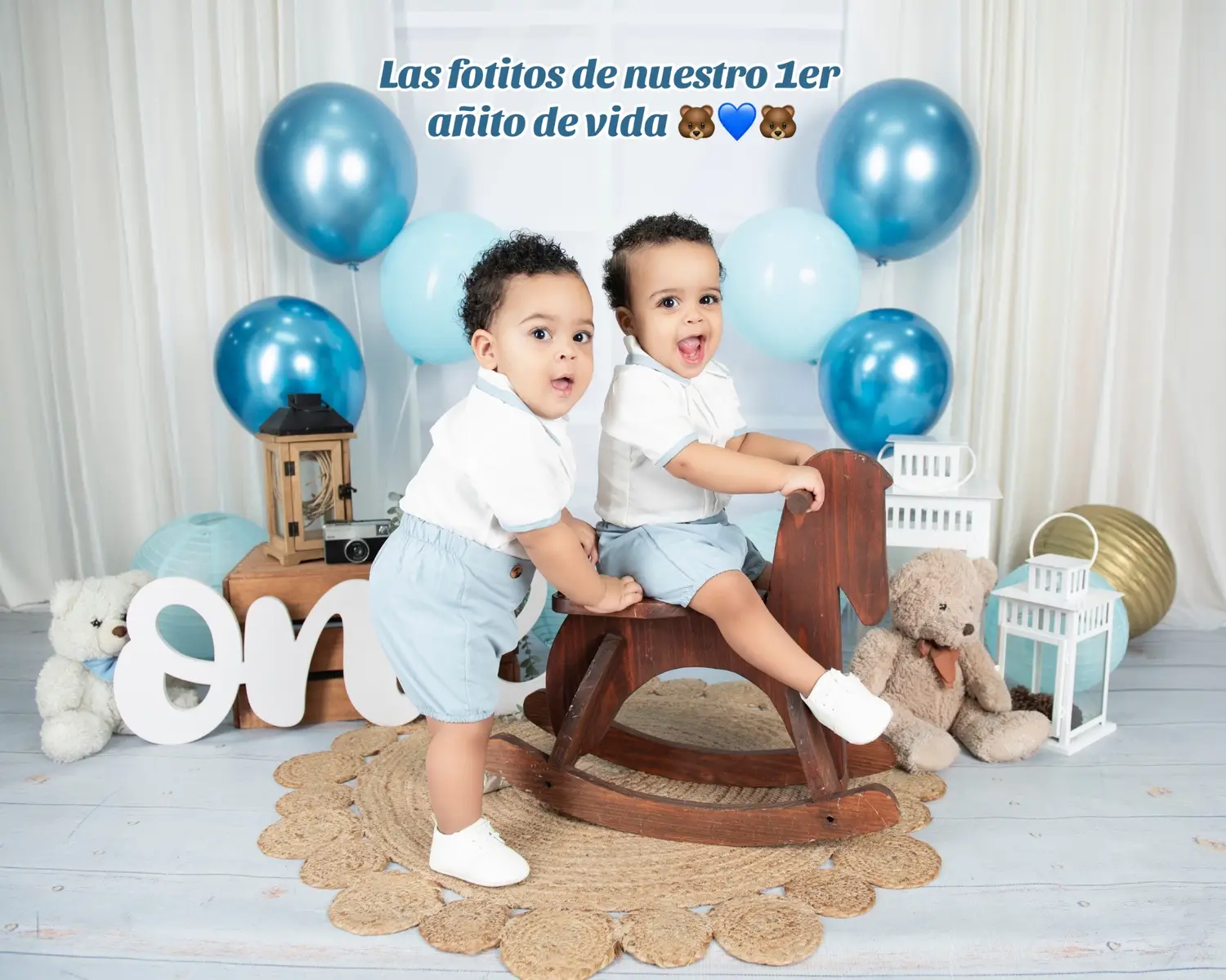 Mama los ama con toda su alma 💙🫶🏻 GRACIAS DIOS POR ESTE DOBLE REGALO QUE ME HAS DADO🙏🏻 #twinsboys #1añito #misbebes 