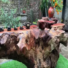 Make a unique Table from Wood Slices of Large Tree#woodworking #wood #build #lumberjack #woodhouse #woodtable  @Alez Logger 1960  @Alez Logger 1960 