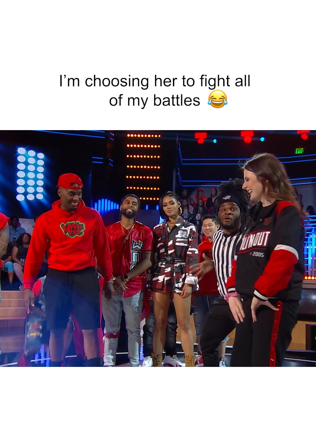 Her insults come too easyyyy 👏 #WildNOut #gotdamned #maddysmith #hitmanholla #roast #roasted #freestyle #funny #jokes