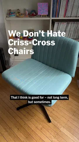 Replying to @Lauren Michel So the Pipersong was a no-go for us, but what about those viral criss-cross chairs? We tried one, and, well, we didn't hate it.  #crisscrosschair #deskchair #wfh 