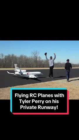 Flying RC Planes With Tyler Perry on His Private Runway!!  Check out this seriously impressive fleet of RC models flown by Tyler Perry and built with RamyRC. Each of these hige models gets serious flight tome with some having completed over 200 sorties. A true flying addict!   Which one is your favourite? Mine is the B747, very realistic in the air. #tylerperry #rchobby #rcplanes #rc #rcmodel 