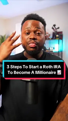 3 Steps To Start a Roth IRA To Become A Millionaire 😳📈 If you’re looking to open or start a Roth IRA to start investing your money so you can get compound interest tax free and retire a millionaire! These are the 3 steps to follow 😌 Comment ‘SKILL’ for Some High Income Skills 👀 #PersonalFinance #investing #money #rothira 