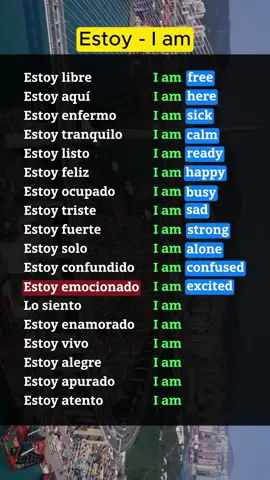 Estoy - I am #inglesbasico #inglesrapido #inglesfacil #learnspanish #inglesonline 