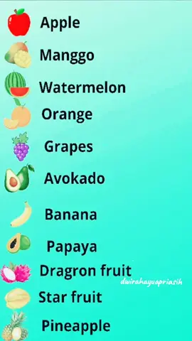Fruits Song Nama nama buah dalam Bahasa Inggris #fruitssong #lagunamabuah #bahasainggris 