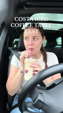 Taste test of Costas new Ice Whipped White Chocolate Latte.. 5/10 from me sadly #costa #costacoffee #tastetest #icedcoffee #coffeeaddict #foodreview #newmenu #drivethru 