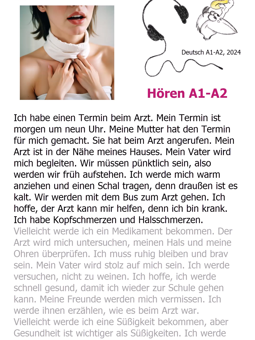 Hören (14.05.2024) - Arzttermin #deutscha1 #hören #arzttermin #lerndeutsch