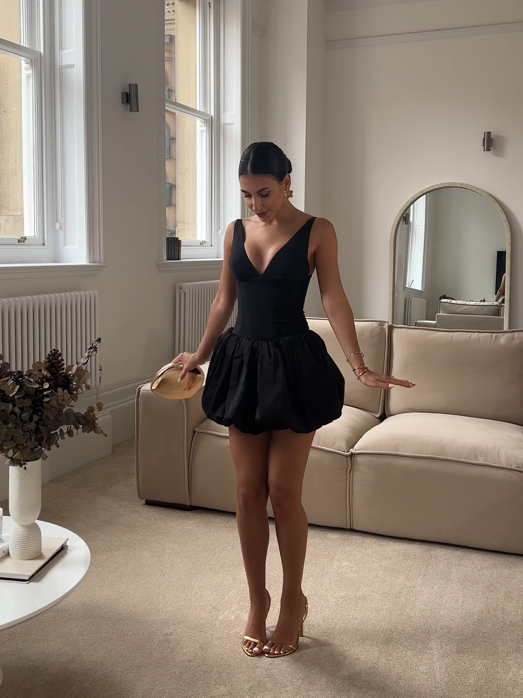 She is the moment ✨ @yasminbright_ looking elegant in our Lace-Up Bubble Hem Corset Micro Mini Dress In Black. #ohpolly #ohpollydress #minidress #occasionwear #graduationdress #birthdaydress #Summer