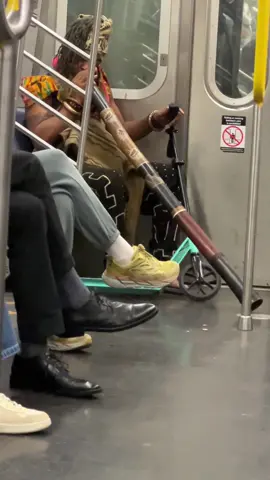 The ol’ Didgeridoo #subwaycreatures #fyp #foryoupage #subway #iloveny #nyc #didgeridoo 