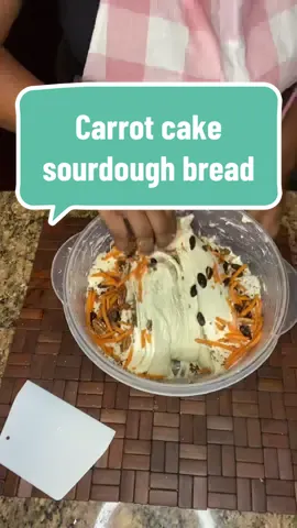 Sourdough inclusion of the day:   Carrot cake 🥕🍰 inspired sourdough bread ( carrots, raisins, pecans, brown sugar, cinnamon, and nutmeng)  @Ebony on the go ✈️  #sourdough #sourdoughbread #sourdoughstarter #sourdoughtok #homestead #baking #carrotcake #inclusionsourdough 