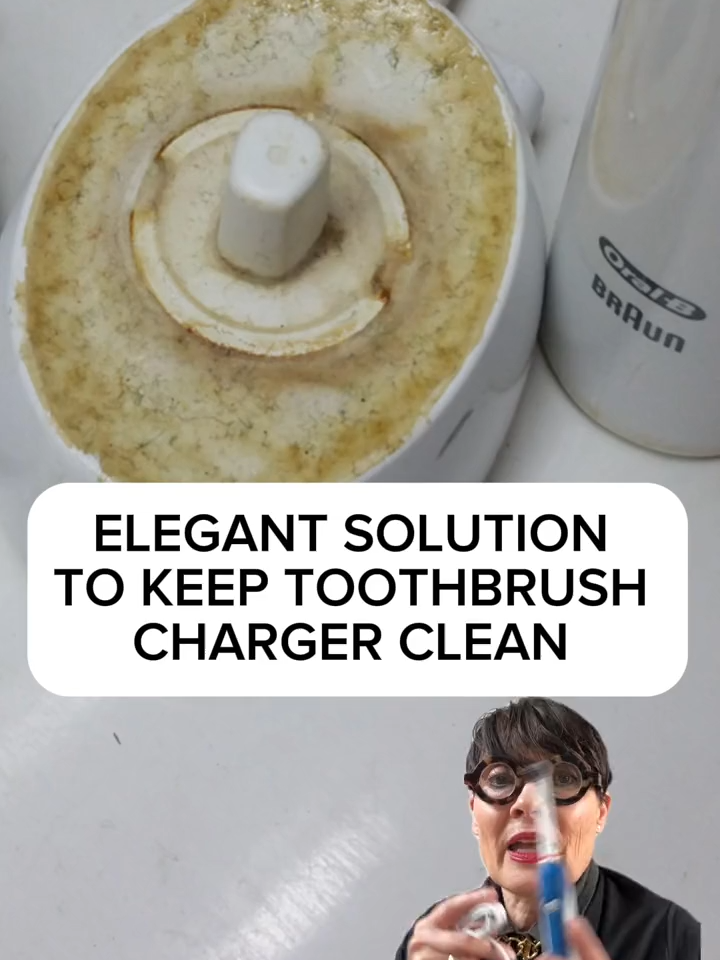 Here's an #elegant #solution to keep your #electrictoothbrush charger clean!