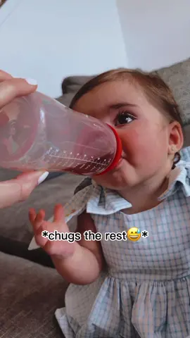 Her new favorite drink 😅 #baby#babies#cutebaby#babyfever#dadsoftiktok#MomsofTikTok#parenthood#family 